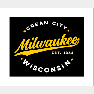 Vintage Milwaukee Wisconsin Cream City USA Posters and Art